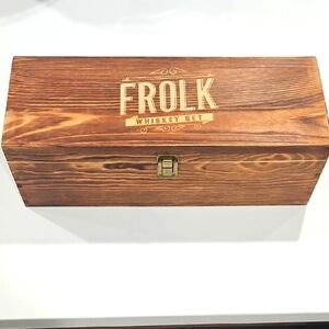 Frolk Whiskey Set Wooden Box W Bullets